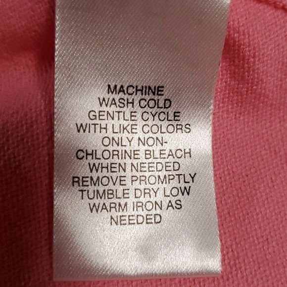 NEW Designers Originals Pink Short Sleeve Sweater Cotton Stretch Petite Medium - Picture 8 of 9